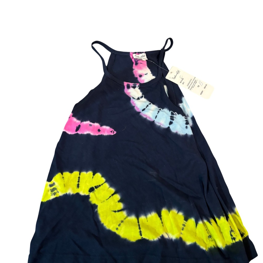Splendid Tie Dye‎ Tank Top Girls 10 Navy Blue Pink Yellow Sleeveless